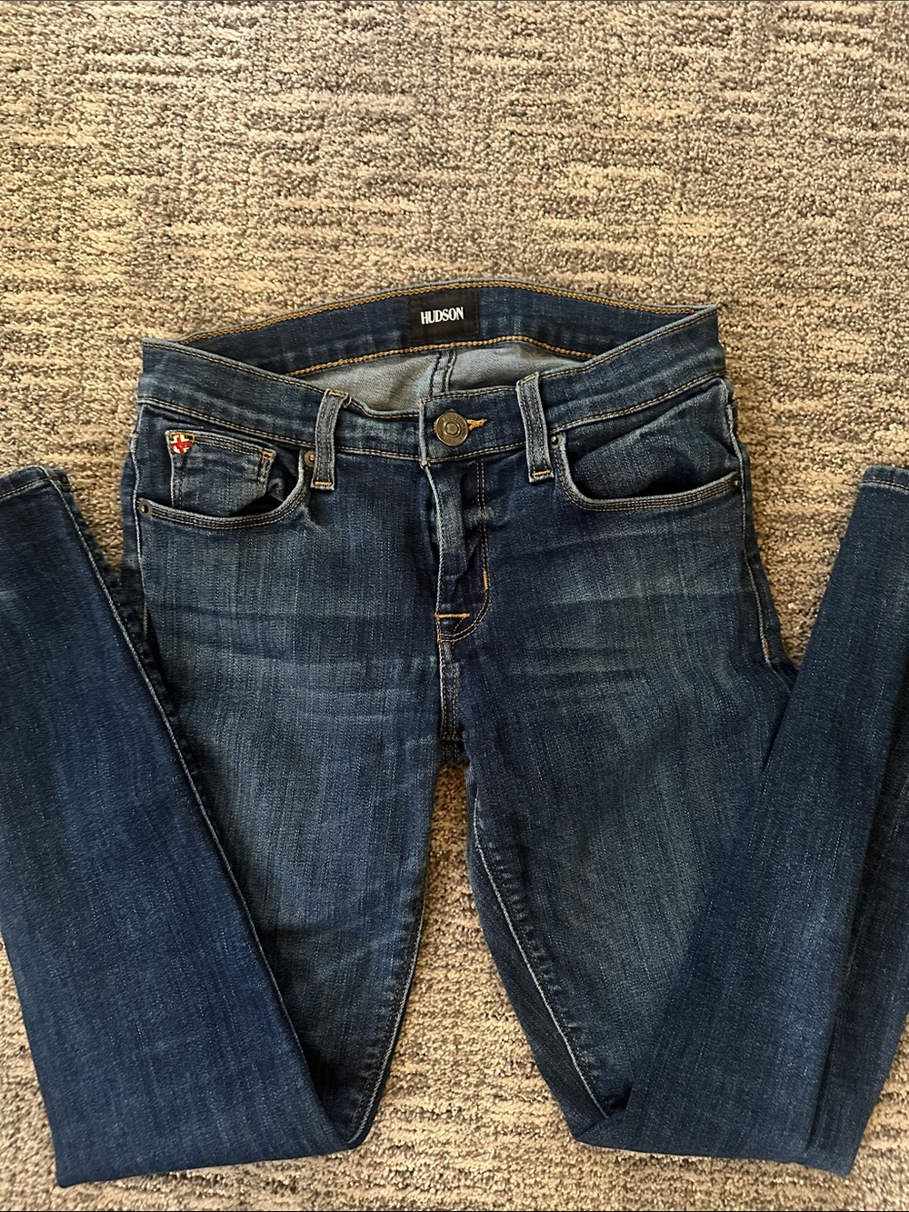 Hudson "Krista" Super Skinny Crop Jeans